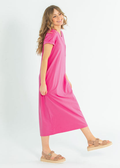 Finley V-Neck Midi Dress - FINAL SALE