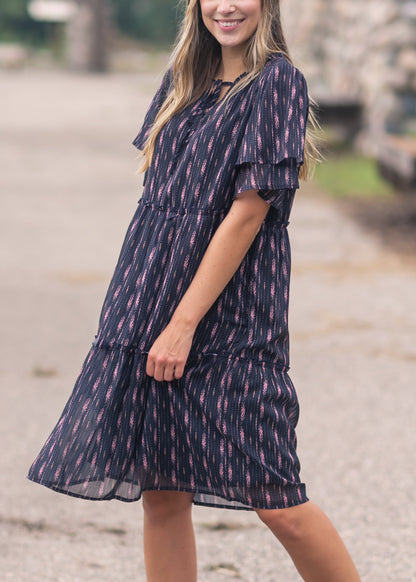 Floral Double Sleeve Midi Dress - FINAL SALE