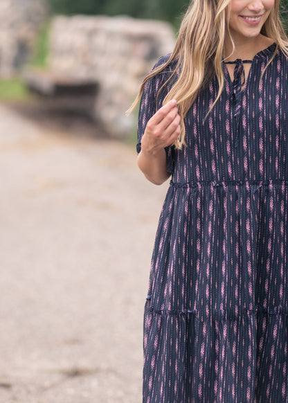 Floral Double Sleeve Midi Dress - FINAL SALE