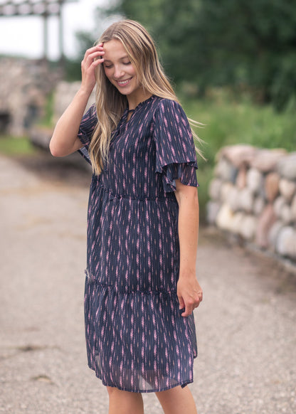 Floral Double Sleeve Midi Dress - FINAL SALE