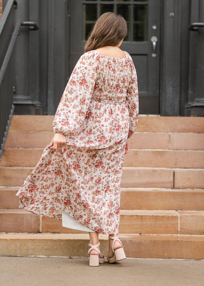 Floral Print Square Neck Maxi Dress - FINAL SALE
