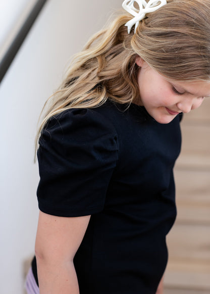 Girl's Ribbed Puff Sleeve Top - FINAL SALE