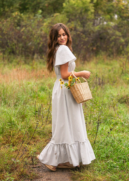 Isabella V Neck Maxi Dress