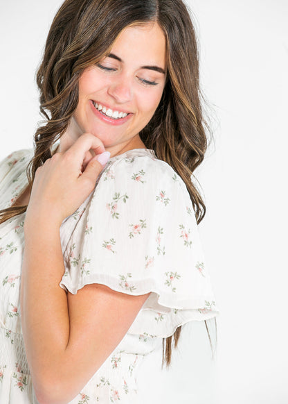 Jessa Tea Party Pink V-neck Midi Dress - FINAL SALE