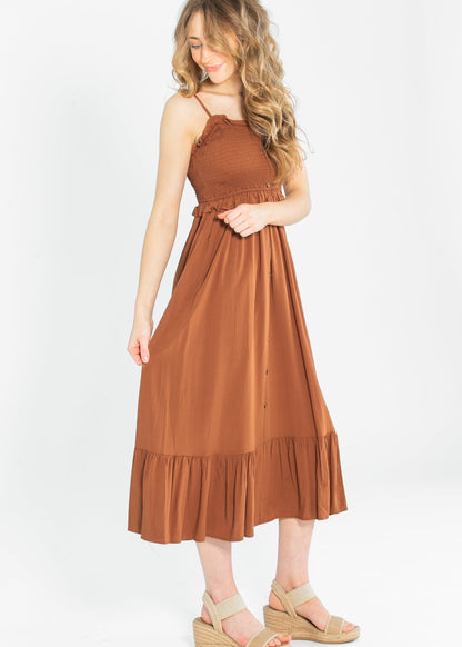 Jones Ruffle Detail Smocked Maxi Dress - FINAL SALE