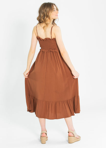 Jones Ruffle Detail Smocked Maxi Dress - FINAL SALE
