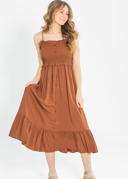 Jones Ruffle Detail Smocked Maxi Dress - FINAL SALE