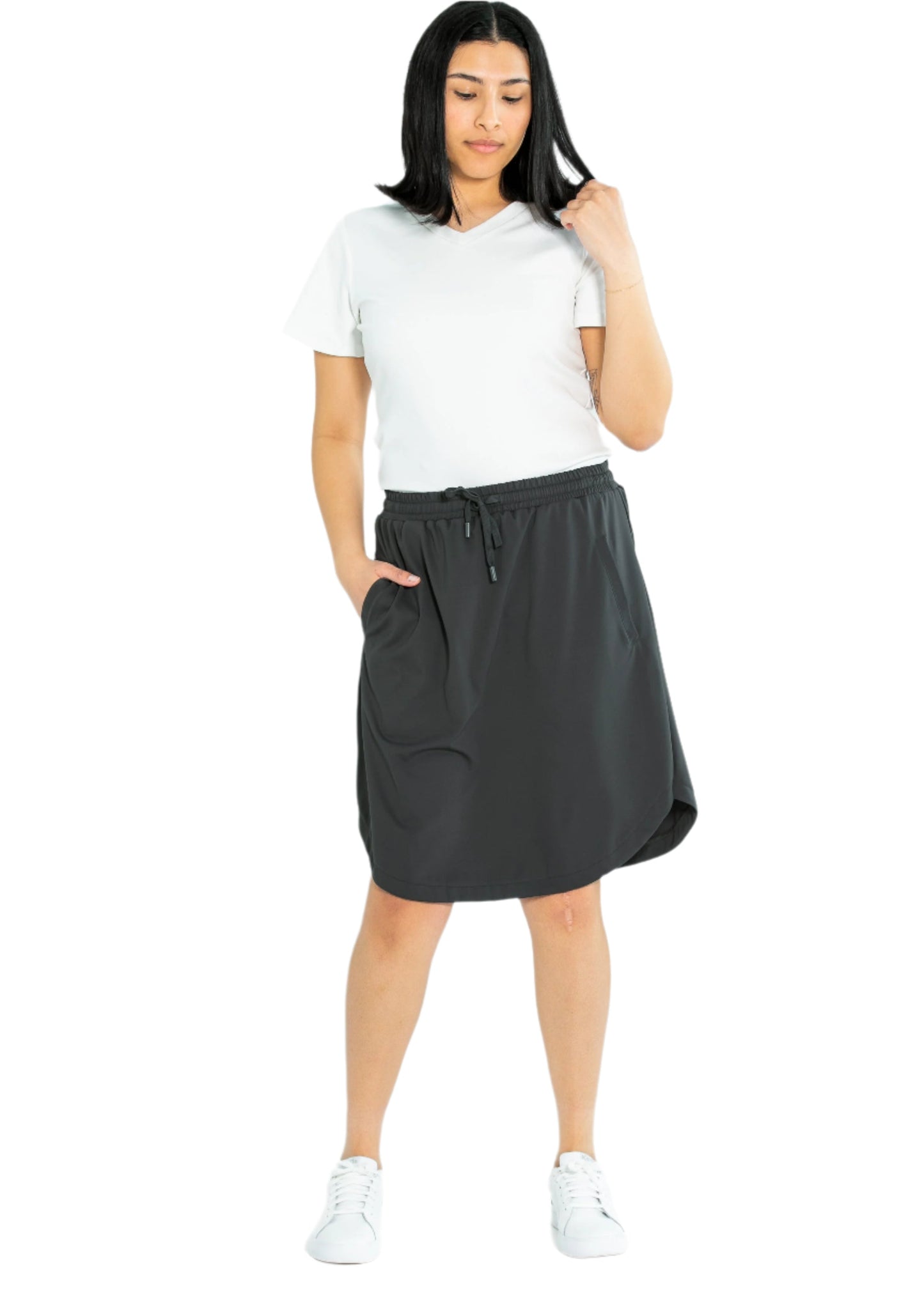 Kenedi Charcoal Athletic Sport Skirt