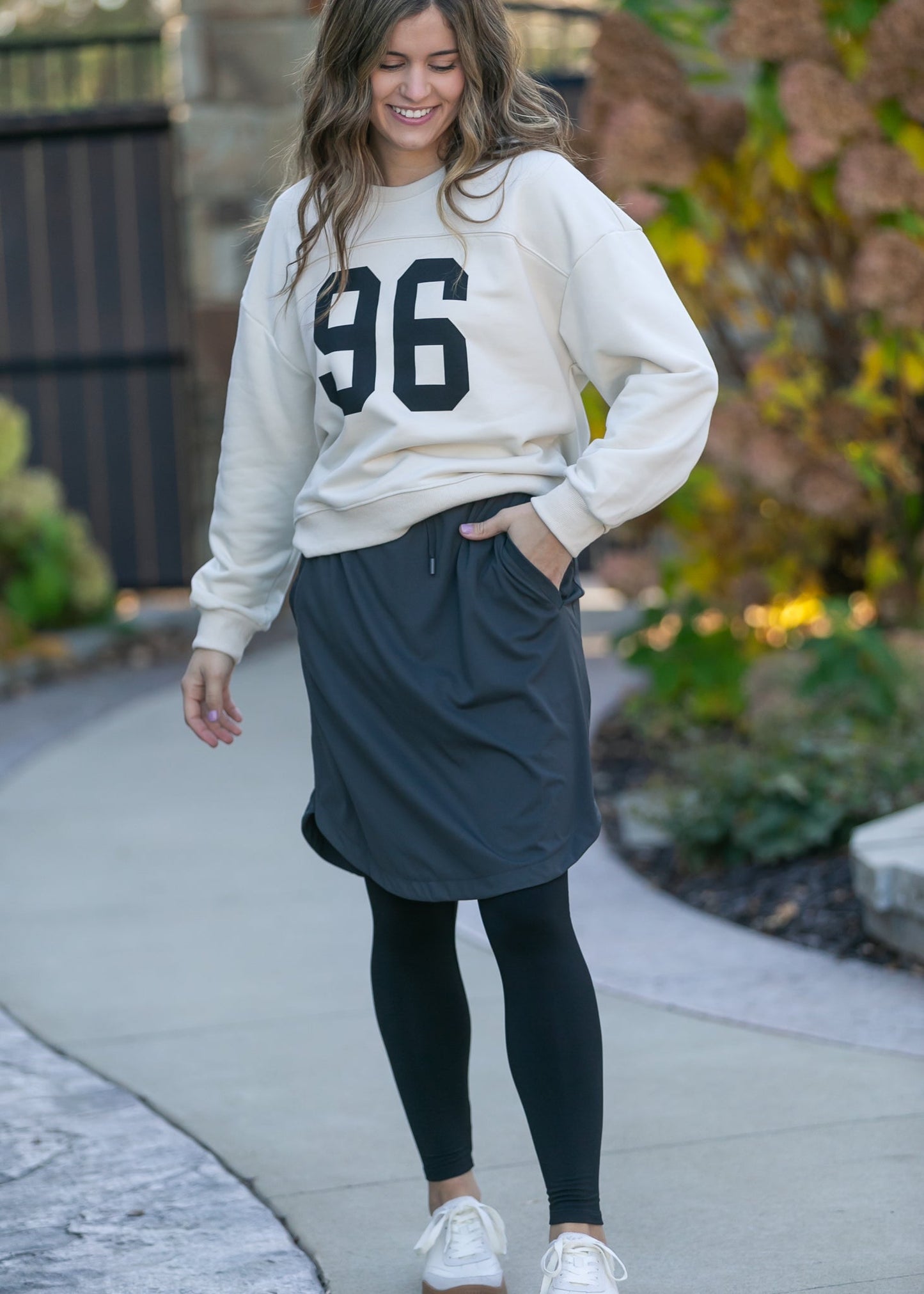 Kenedi Charcoal Athletic Sport Skirt