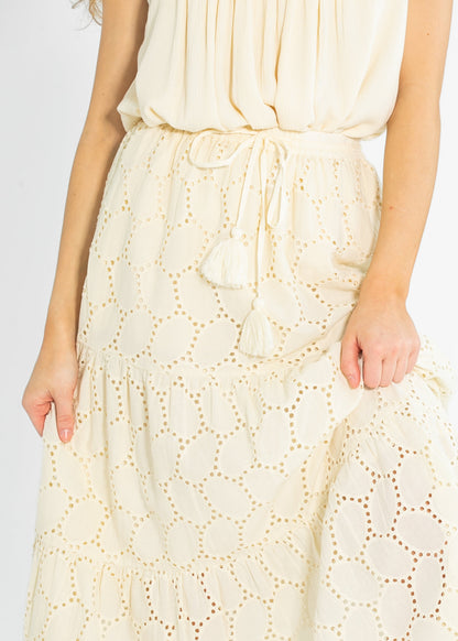 Liverpool Los Angeles® Tiered Woven Maxi Skirt - FINAL SALE