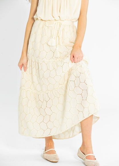Liverpool Los Angeles® Tiered Woven Maxi Skirt - FINAL SALE