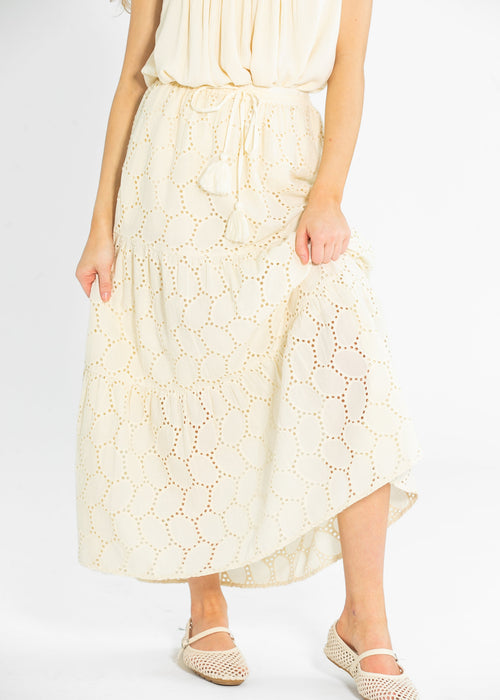 Liverpool Los Angeles® Tiered Woven Maxi Skirt - FINAL SALE