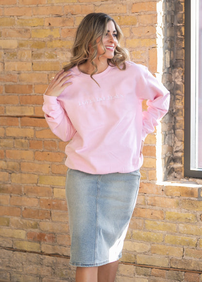 Love Like Jesus Embroidered Sweatshirt - FINAL SALE