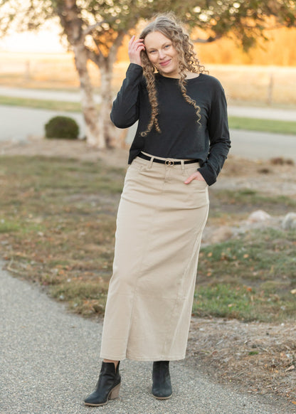 Lupita Black Brushed Long Sleeve Top - FINAL SALE