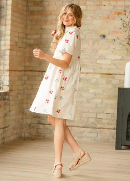 Maeve Embroidered Floral Midi Dress - FINAL SALE