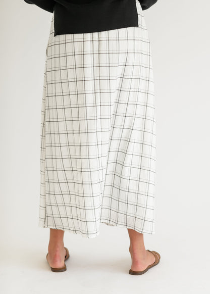 McKenna Plaid Button Detail Maxi Skirt - FINAL SALE