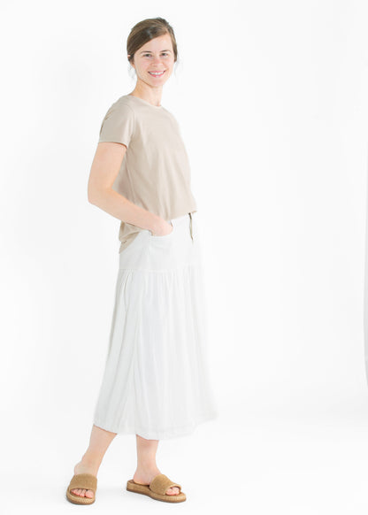 Mix Media Denim Midi Skirt - FINAL SALE