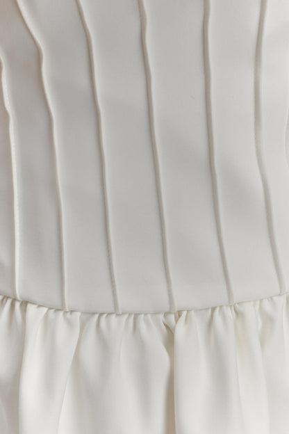 Orla Strapless Cotton Midi Dress - White