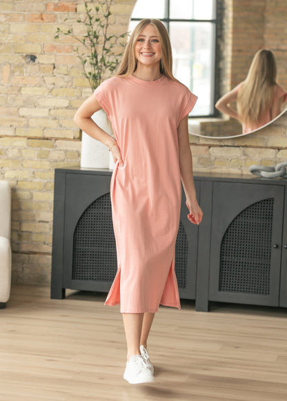 Cap Sleeve T-shirt Midi Dress
