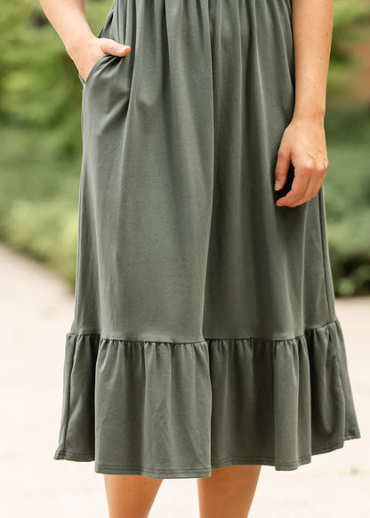 Amy Puff Sleeve Midi Dress - FINAL SALE