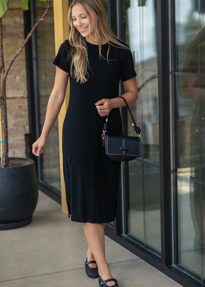 Baylor Ultra Soft Ribbed T-Shirt Dress - FINAL SALE