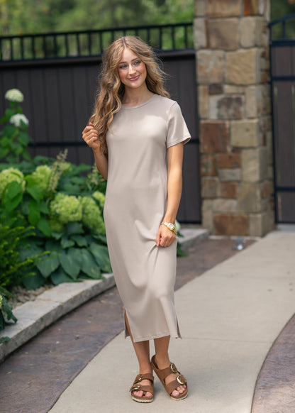 Baylor Ultra Soft Ribbed T-Shirt Dress - FINAL SALE