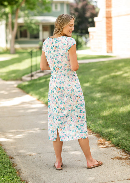 Reece Short Sleeve Straight Fit Midi Dress - FINAL SALE