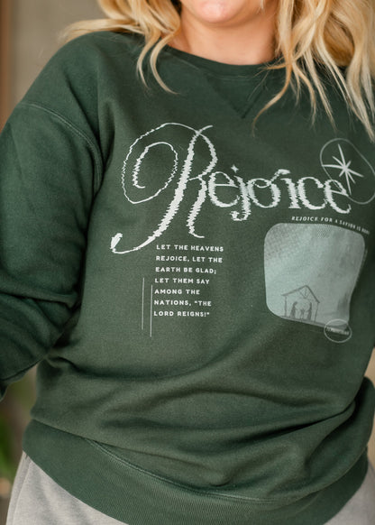 Rejoice Christmas Crewneck Graphic Christian Sweatshirt - FINAL SALE