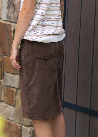 Remi Corduroy Midi Skirt - FINAL SALE