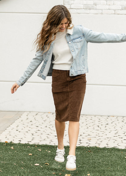 Remi Corduroy Midi Skirt - FINAL SALE