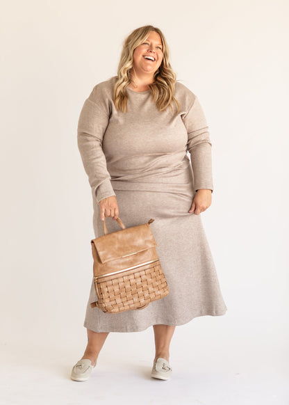 Ribbed Soft Knit Long Sleeve Dress - FINAL SALE