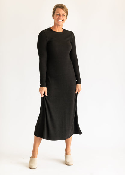 Ribbed Soft Knit Long Sleeve Dress - FINAL SALE