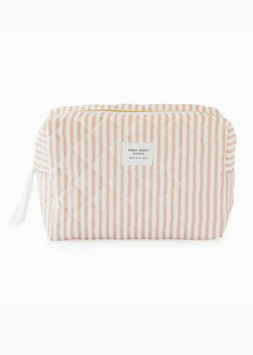 Rose Stripe Cosmetic Pouch - FINAL SALE