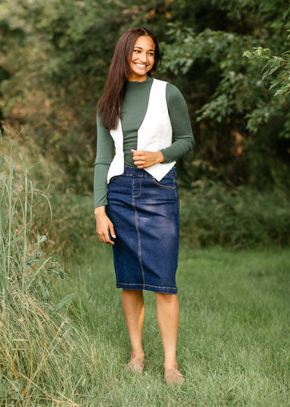 Sandra Midi Denim Skirt - FINAL SALE