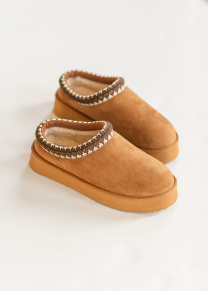 Steve Madden® Selena Chestnut Suede Platform Slippers - FINAL SALE