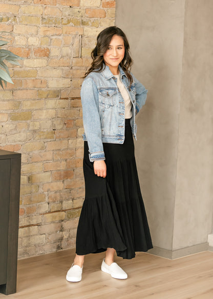 Izzy Smocked Waist Tiered Maxi Skirt - FINAL SALE