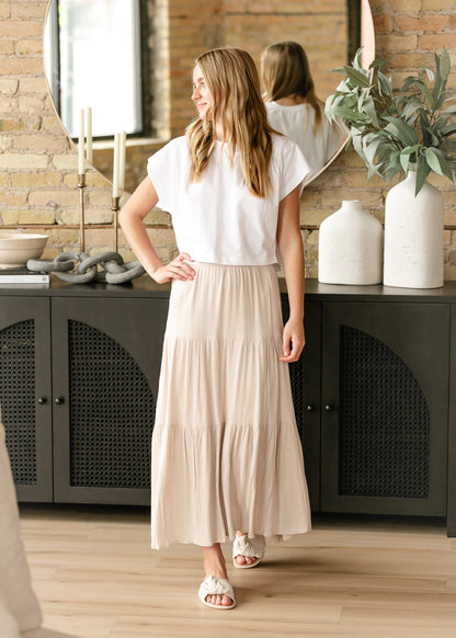 Izzy Smocked Waist Tiered Maxi Skirt - FINAL SALE