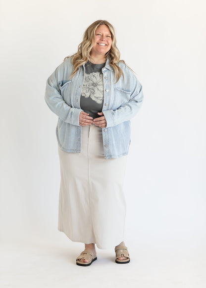 Stella Cloud Denim Maxi Skirt - FINAL SALE