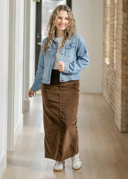 Stella Denim Maxi Skirt