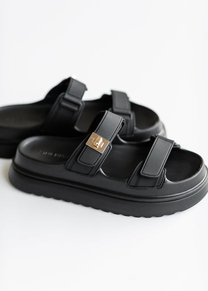 Steve Madden® Bigschmona Jelly Black Platform Slide Sandal - FINAL SALE
