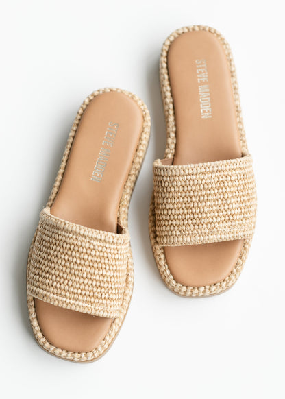 Steve Madden® Boardwalk Beachy Raffia Slide Sandals - FINAL SALE