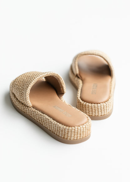 Steve Madden® Boardwalk Beachy Raffia Slide Sandals - FINAL SALE