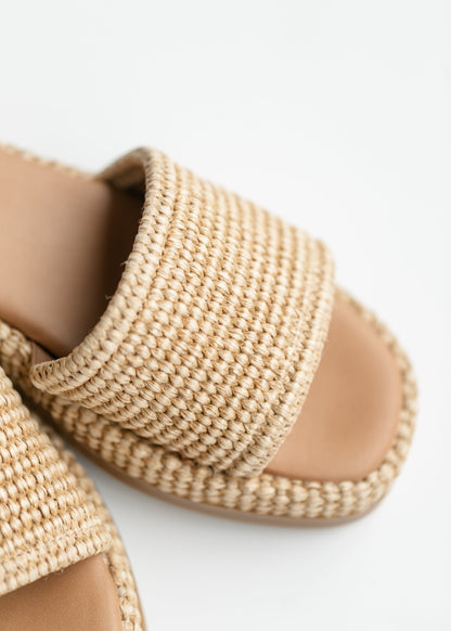 Steve Madden® Boardwalk Beachy Raffia Slide Sandals - FINAL SALE