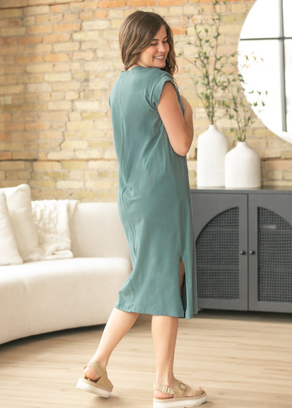 Cap Sleeve T-shirt Midi Dress