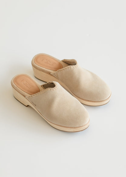 TOMS® Addison Suede Clog Heel - FINAL SALE