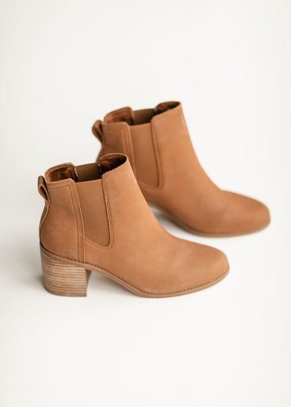TOMS® Evelyn Chelsea Brown Booties - FINAL SALE