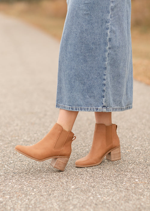 TOMS® Evelyn Chelsea Brown Booties - FINAL SALE