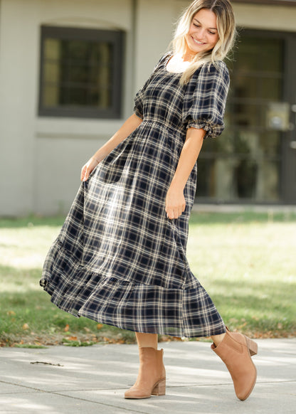 Twila Plaid Maxi Dress